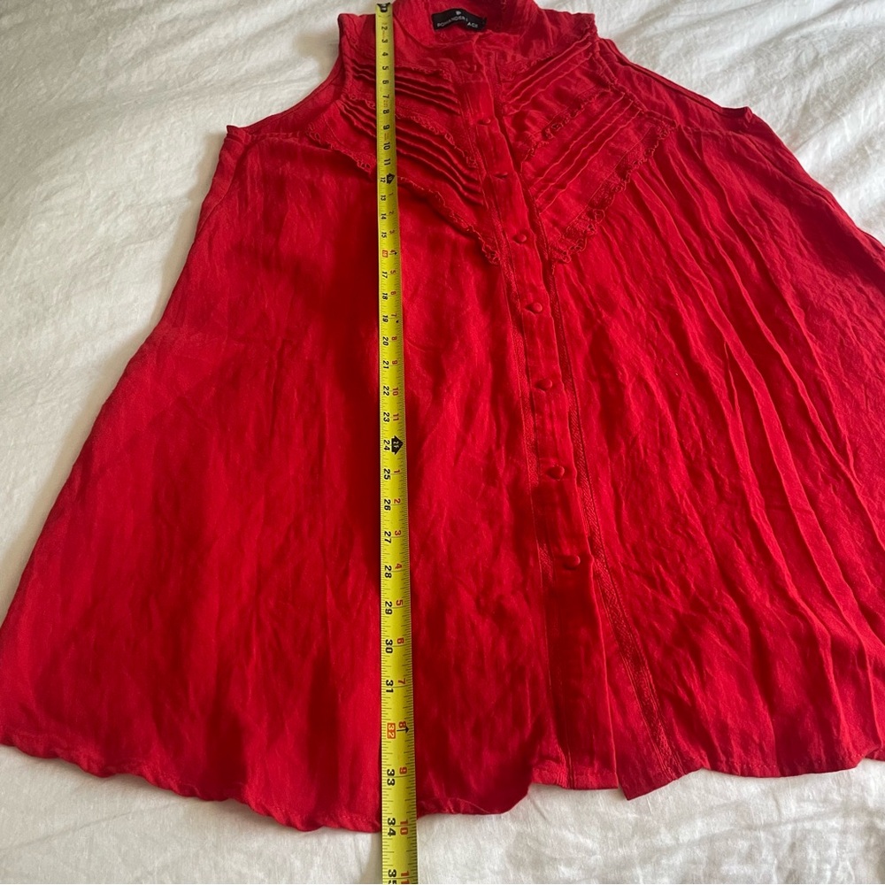 Tuckernuck Pomander Place Dutton Eyelet Sleeveless Mini Dress in Poppy Red - Picture 15 of 15